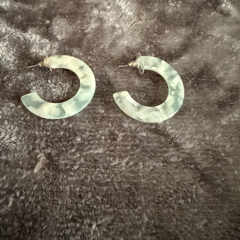Marbled Hoop Earrings